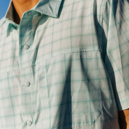 Mens AFTCO Seabreeze Short Sleeve Button Down Shirt