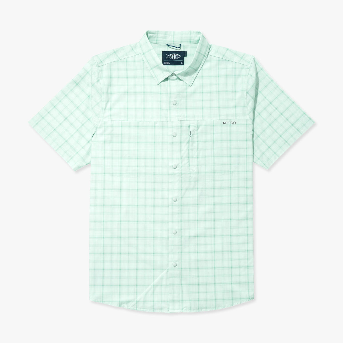 Mens AFTCO Seabreeze Short Sleeve Button Down Shirt