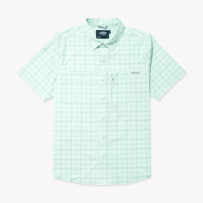 Mens AFTCO Seabreeze Short Sleeve Button Down Shirt