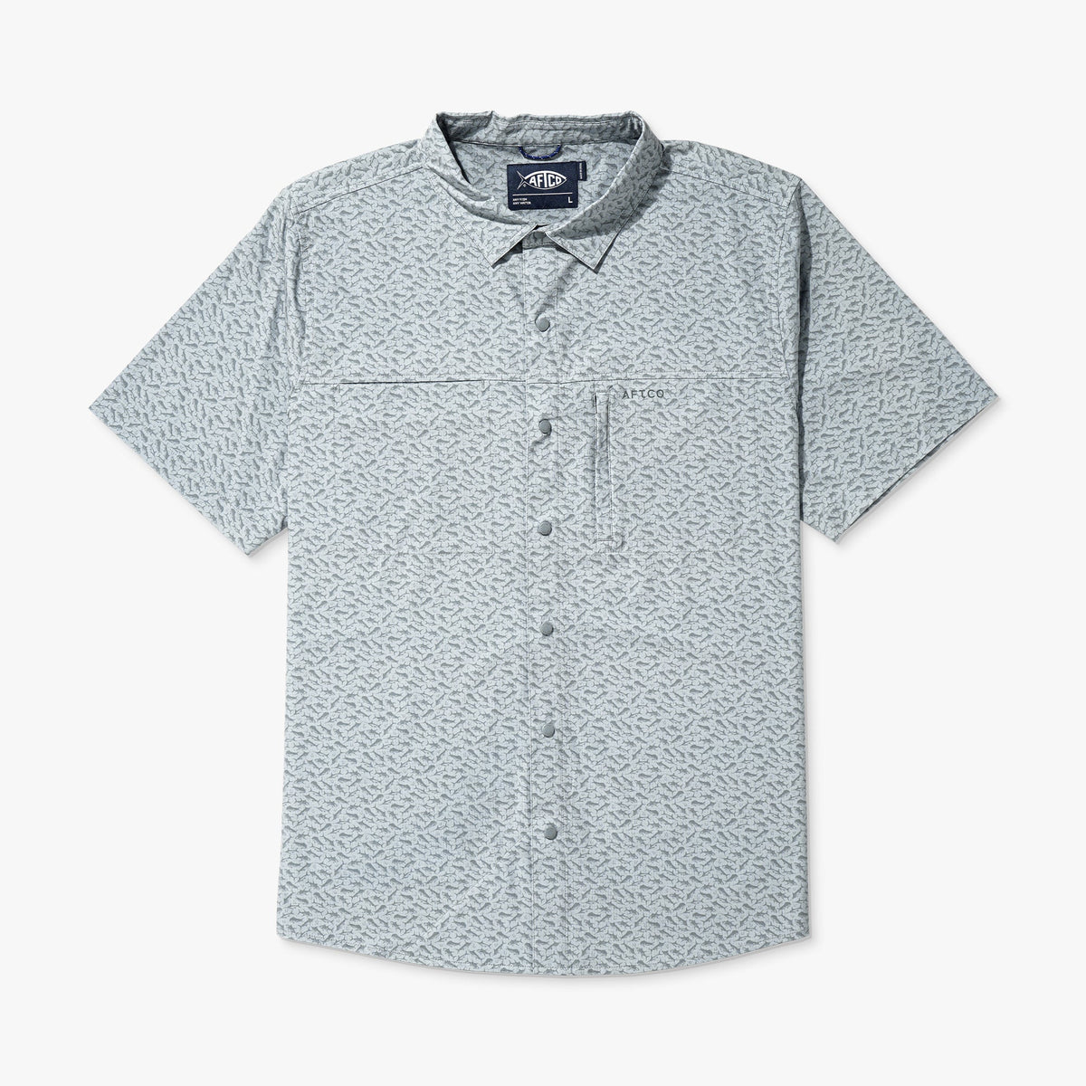 Mens AFTCO Seabreeze Short Sleeve Button Down Shirt