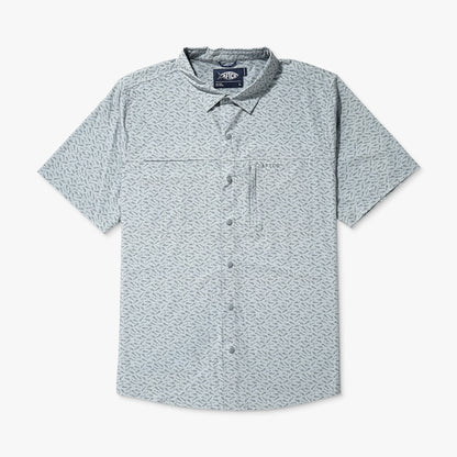 Mens AFTCO Seabreeze Short Sleeve Button Down Shirt