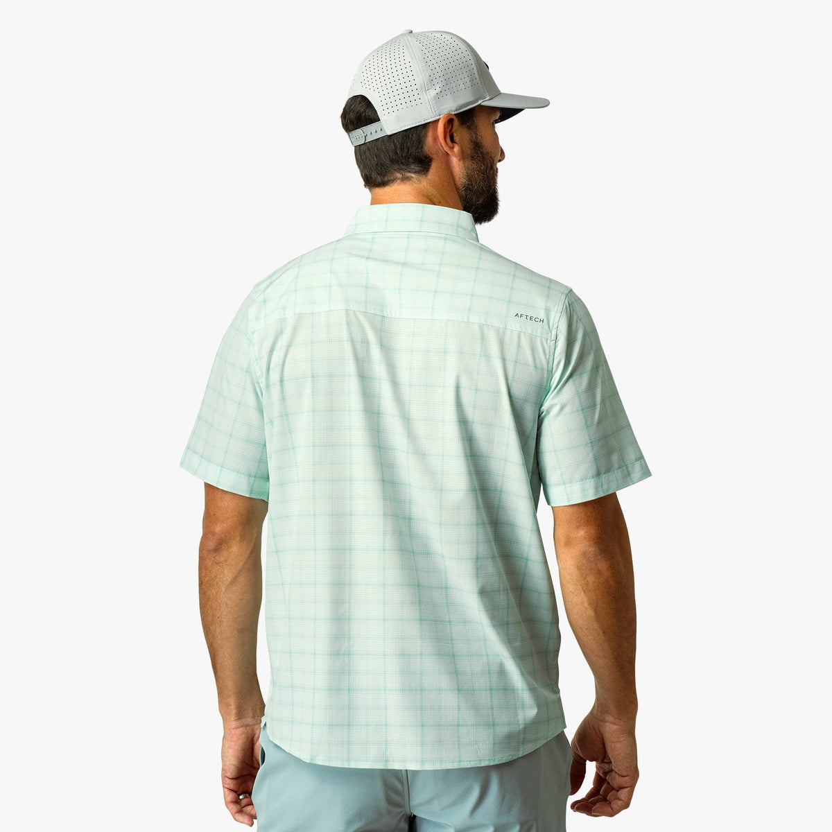 Mens AFTCO Seabreeze Short Sleeve Button Down Shirt