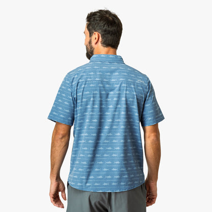 Mens AFTCO Seabreeze Short Sleeve Button Down Shirt