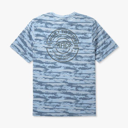 Mens AFTCO Ocean Bound Printed Short Sleeve Fishing Shirts