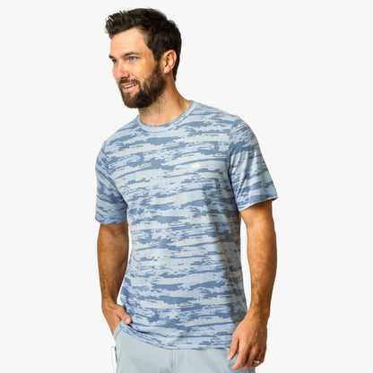 Mens AFTCO Ocean Bound Printed Short Sleeve Fishing Shirts