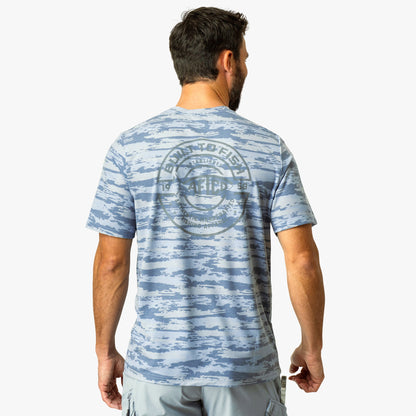 Mens AFTCO Ocean Bound Printed Short Sleeve Fishing Shirts