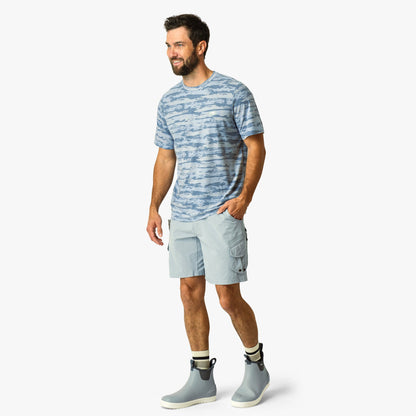 Mens AFTCO Ocean Bound Printed Short Sleeve Fishing Shirts