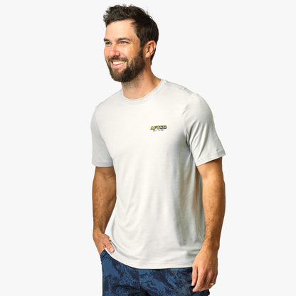 Mens AFTCO Greetings Short Sleeve Sun Protection Shirt