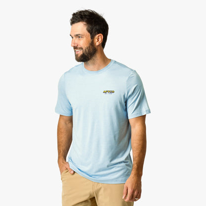 Mens AFTCO Greetings Short Sleeve Sun Protection Shirt