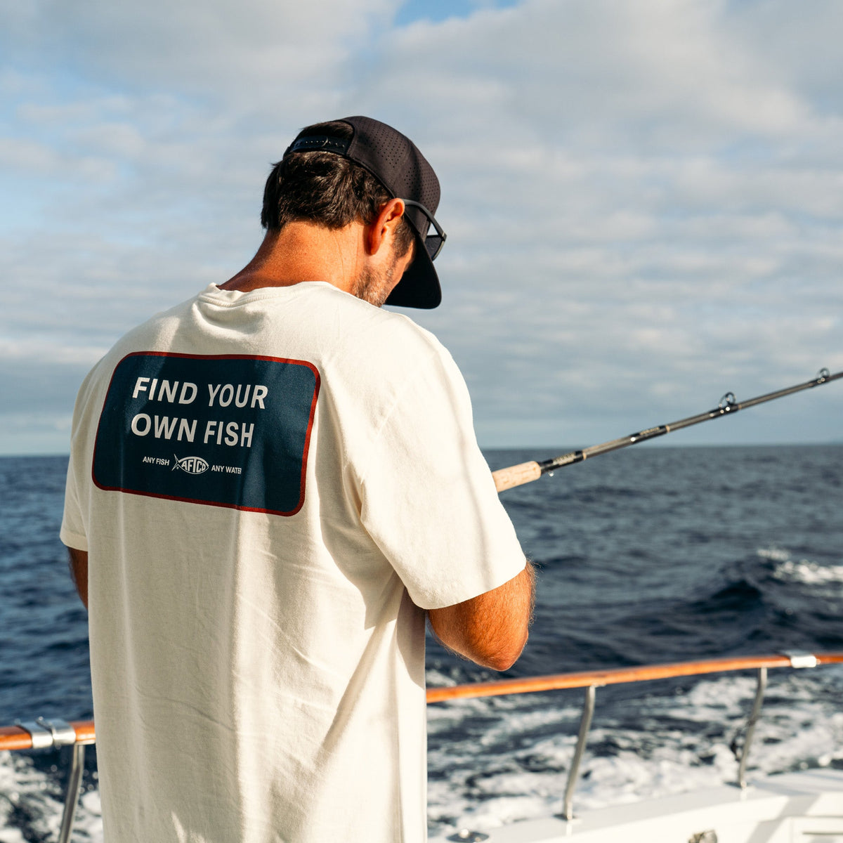 Mens AFTCO FYOF Short Sleeve Men's Fishing T-Shirt