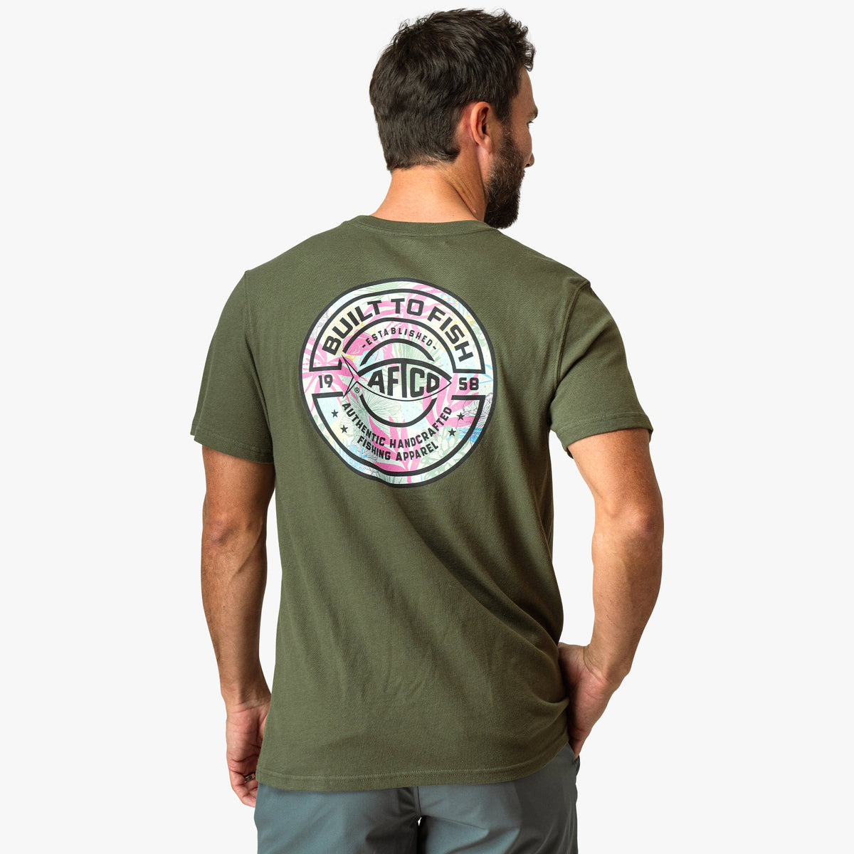 Mens AFTCO Tropics Short Sleeve Men's Fishing T-Shirt