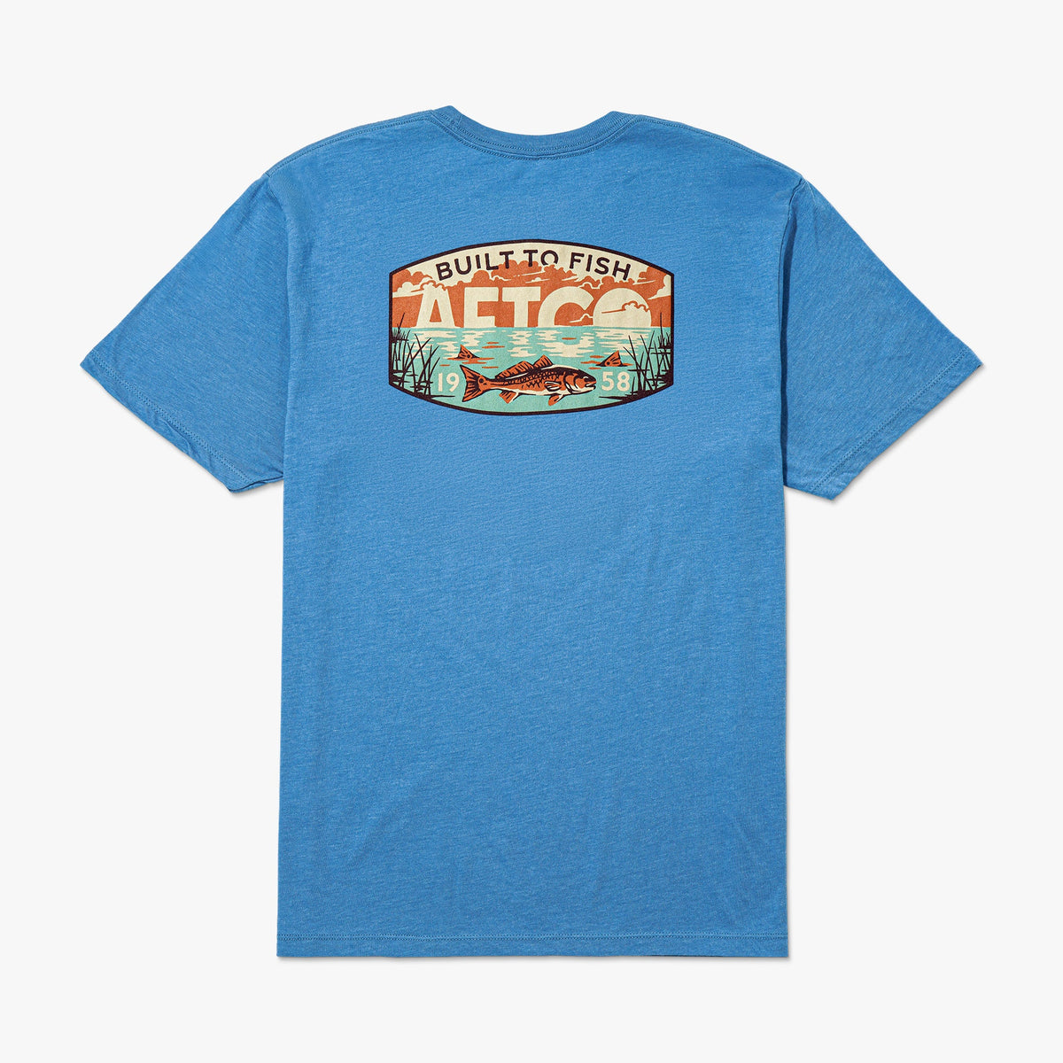 Mens AFTCO Grass Flat Short Sleeve Men's Fishing T-Shirt