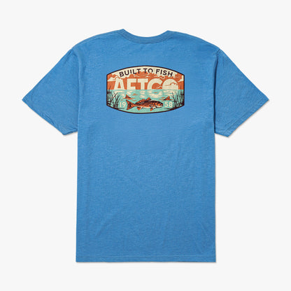 Mens AFTCO Grass Flat Short Sleeve Men's Fishing T-Shirt