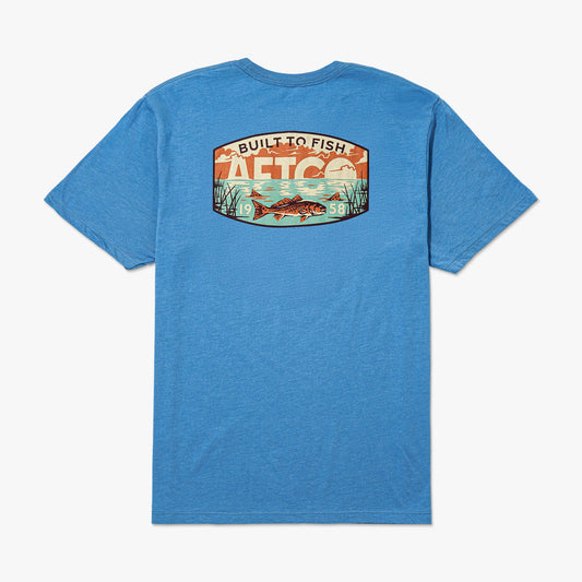 Mens AFTCO Grass Flat Short Sleeve Men's Fishing T-Shirt