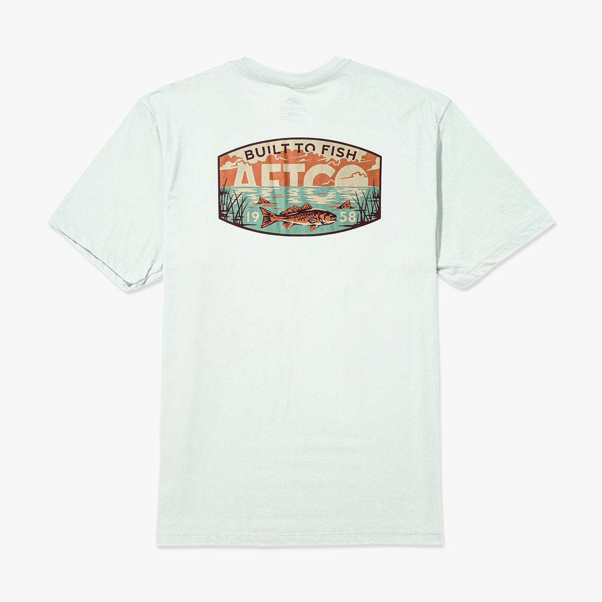 Mens AFTCO Grass Flat Short Sleeve Men's Fishing T-Shirt