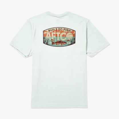 Mens AFTCO Grass Flat Short Sleeve Men's Fishing T-Shirt