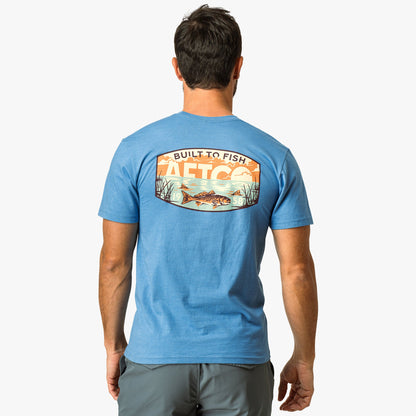 Mens AFTCO Grass Flat Short Sleeve Men's Fishing T-Shirt