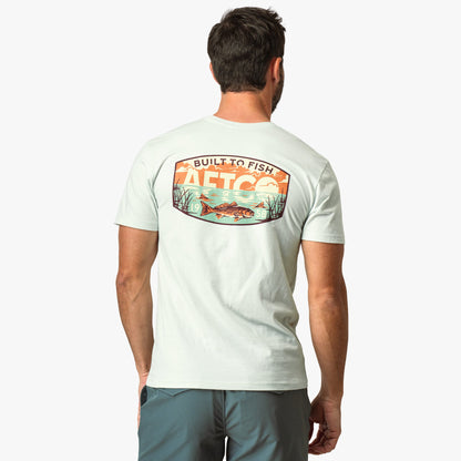 Mens AFTCO Grass Flat Short Sleeve Men's Fishing T-Shirt