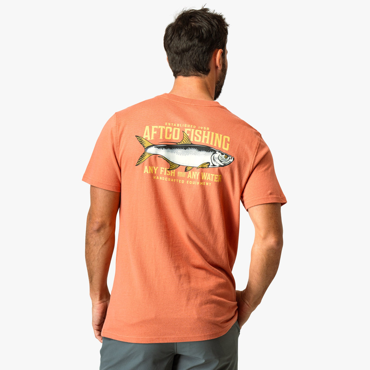 Mens AFTCO Big Scale Short Sleeve Fishing T-Shirt