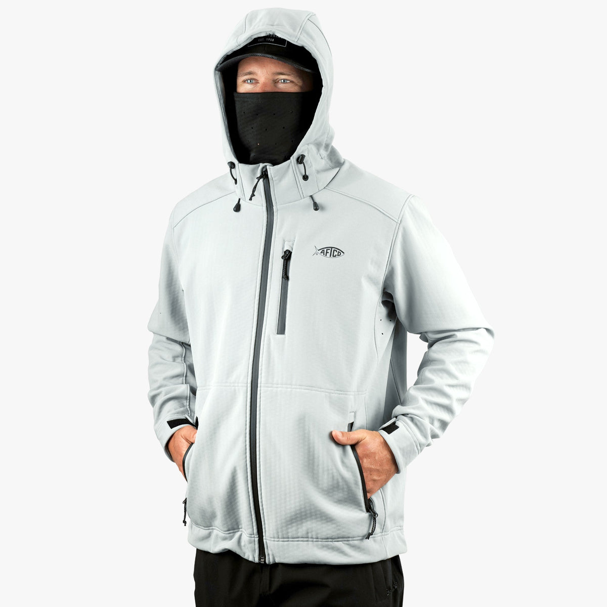 Mens AFTCO Reaper Softshell Zip Up Jacket