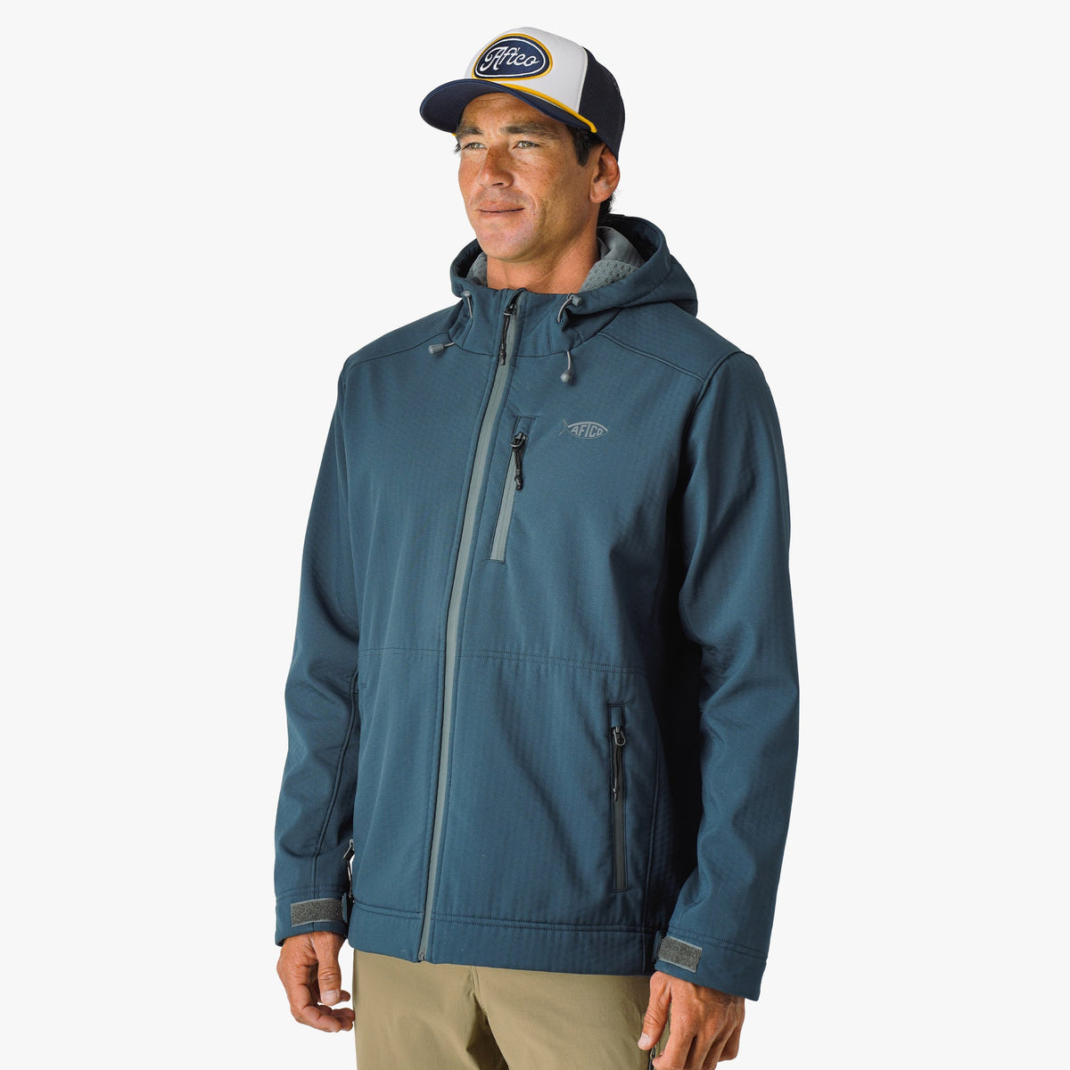 Mens AFTCO Reaper Softshell Zip Up Jacket