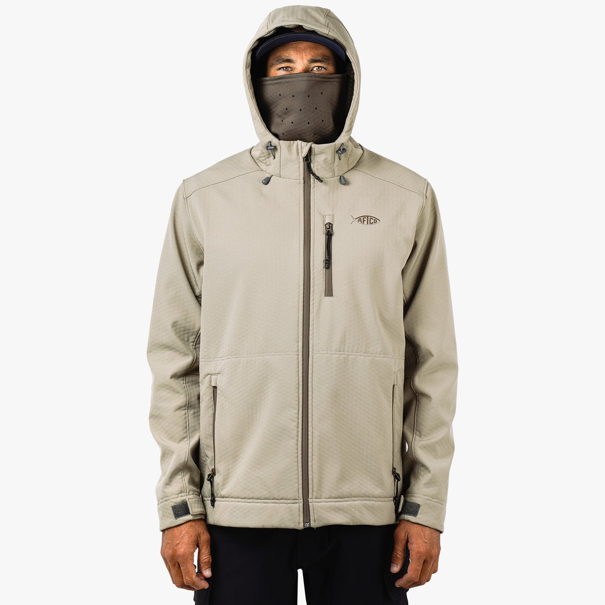 Mens AFTCO Reaper Softshell Zip Up Jacket