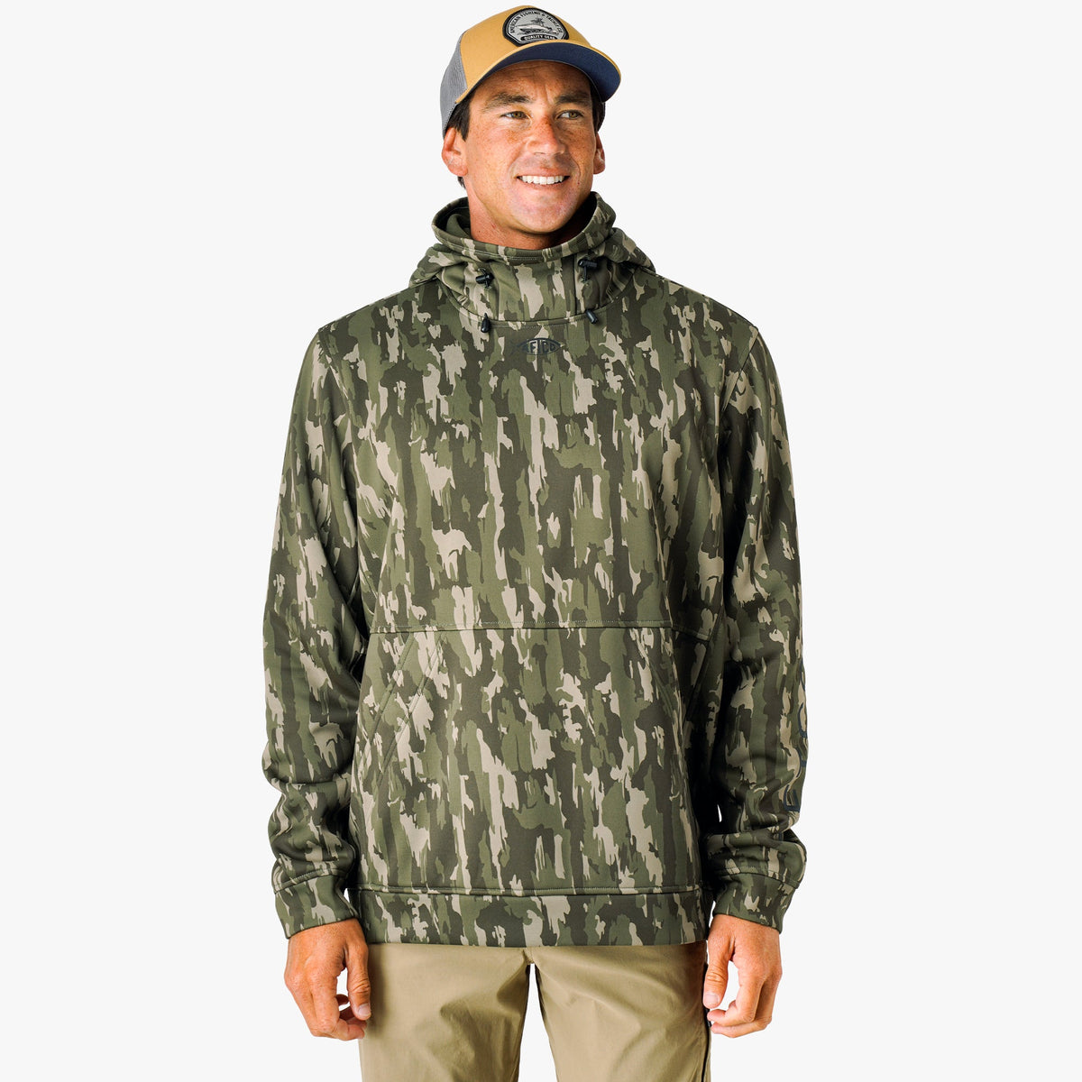 Mens AFTCO Reaper Hoodie: Camo Sweatshirt