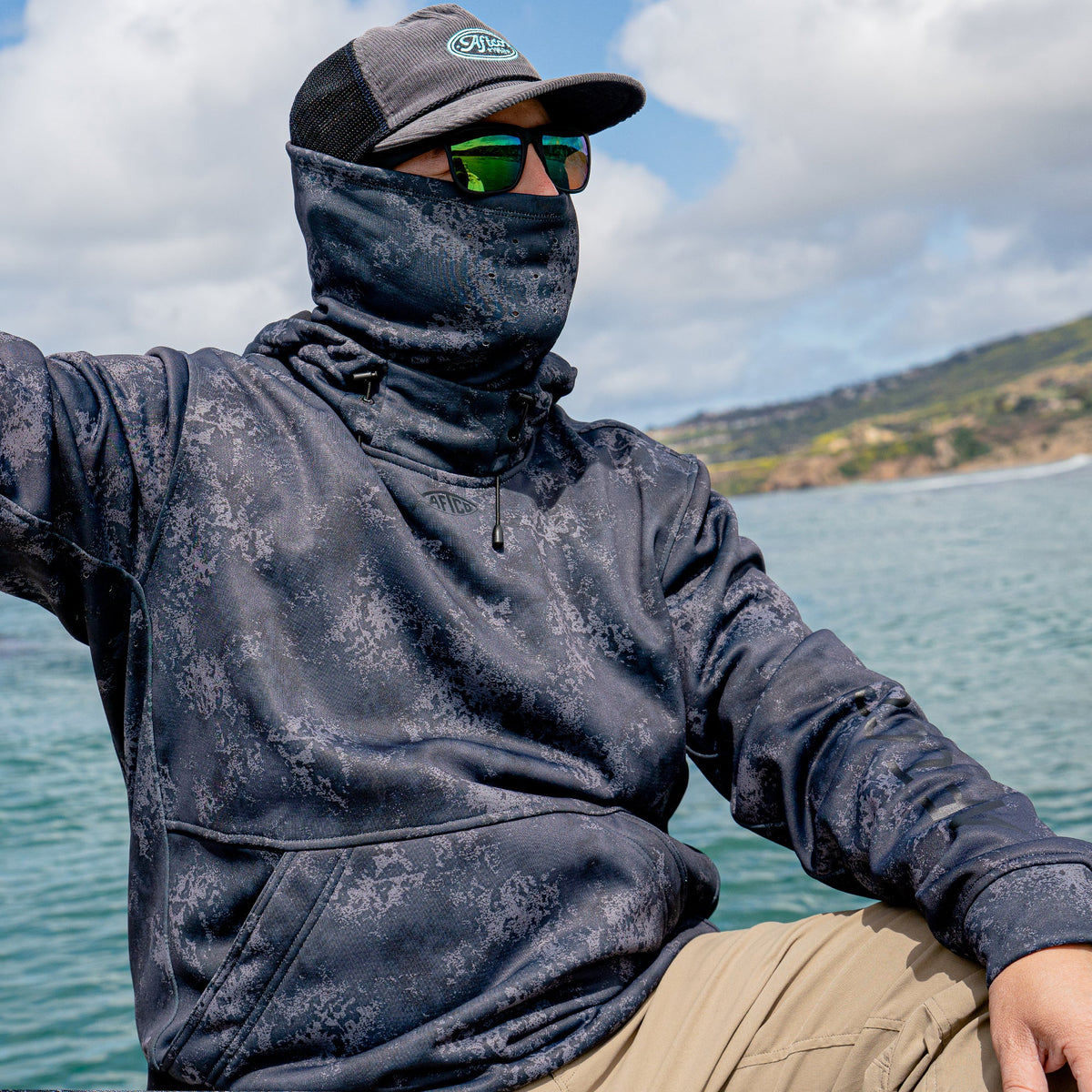 Mens AFTCO Reaper Hoodie: Camo Sweatshirt
