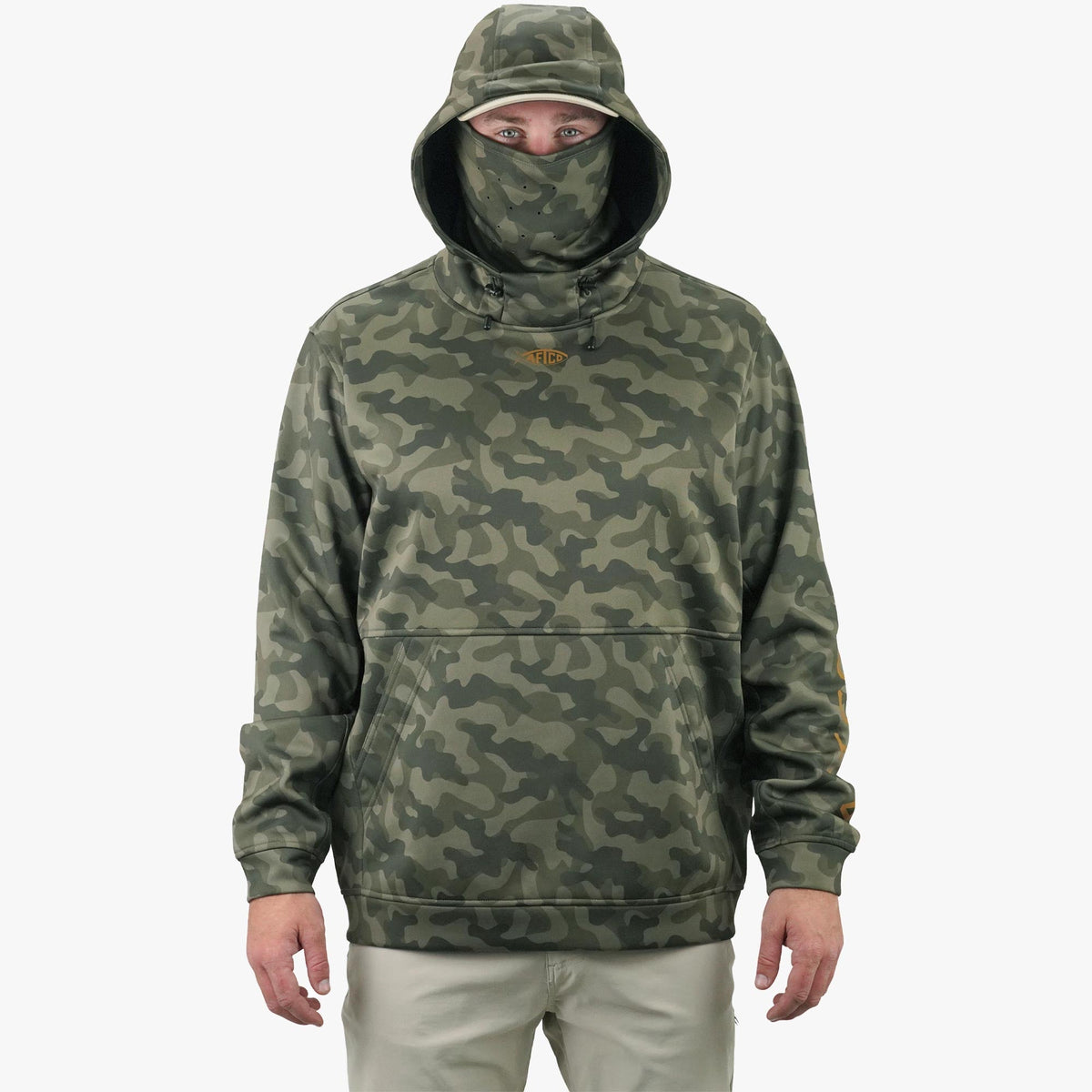 Mens AFTCO Reaper Hoodie: Camo Sweatshirt