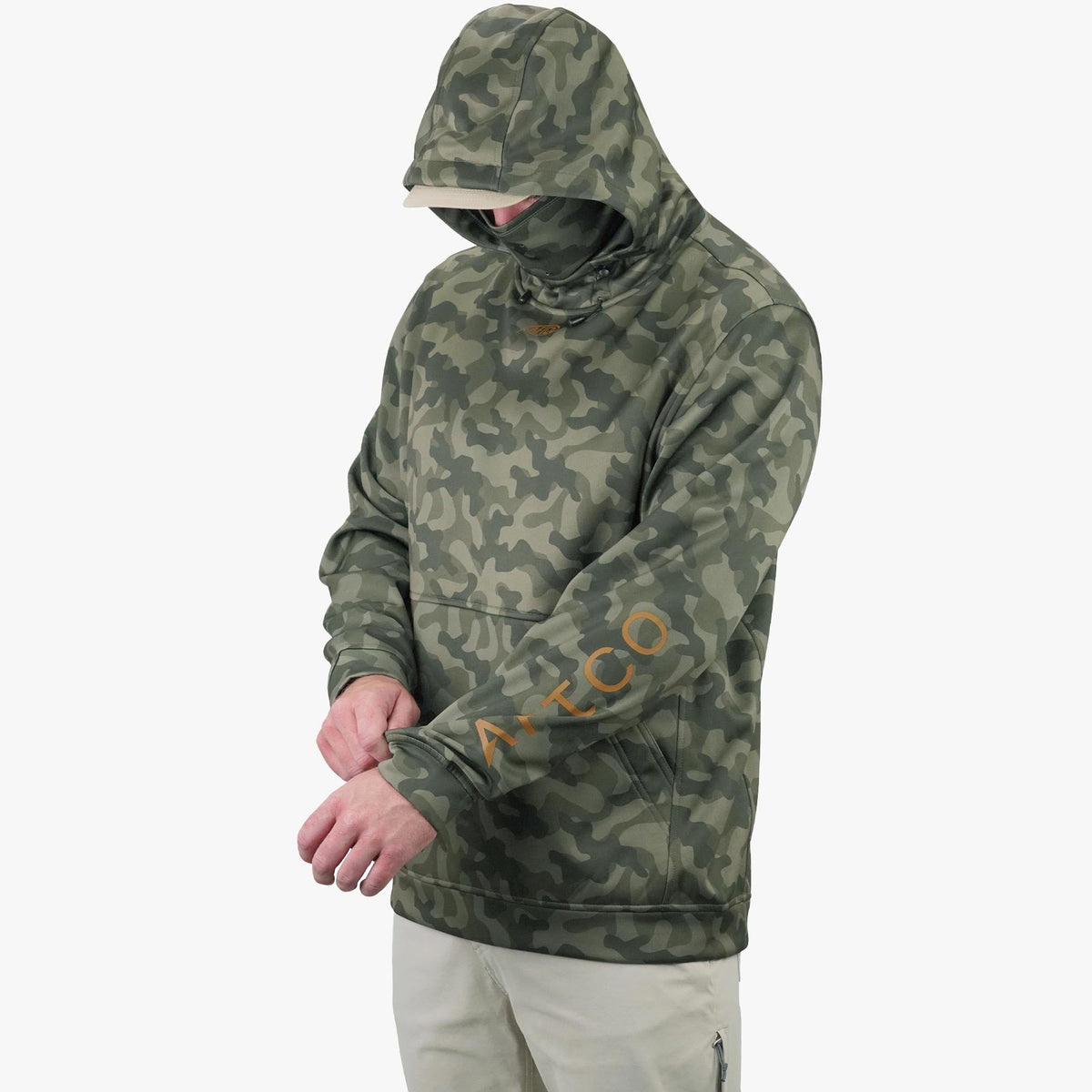 Mens AFTCO Reaper Hoodie: Camo Sweatshirt