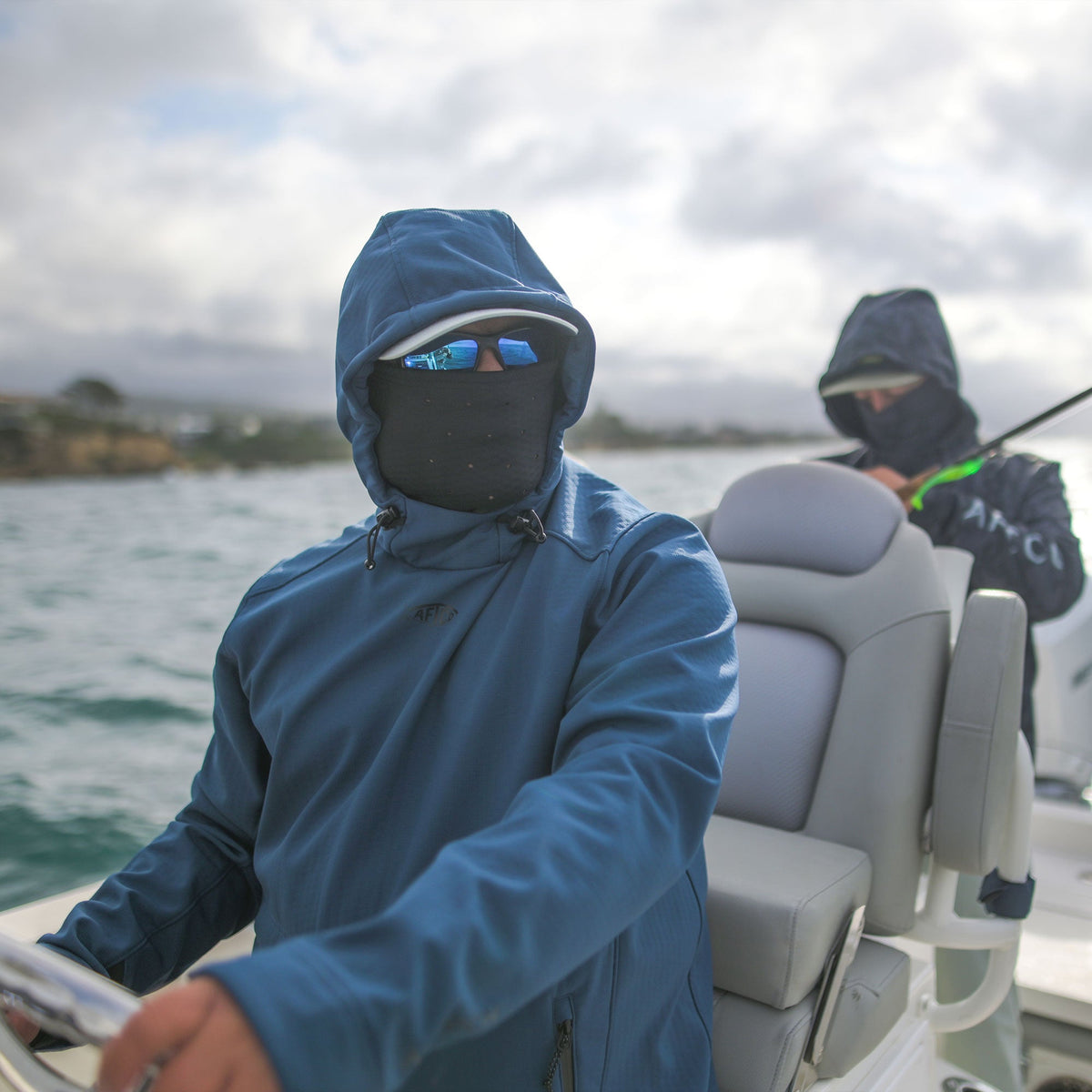 Mens AFTCO Reaper Windproof Pullover Hoodie - Stretch Softshell