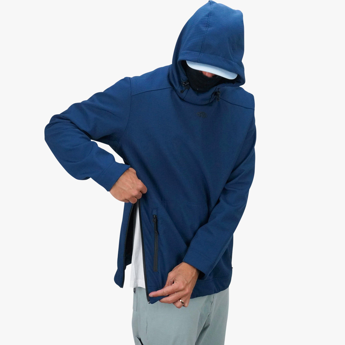 Mens AFTCO Reaper Windproof Pullover Hoodie - Stretch Softshell