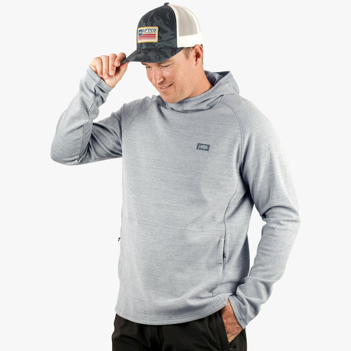 Mens AFTCO Coastal Layer Pullover Hoodie