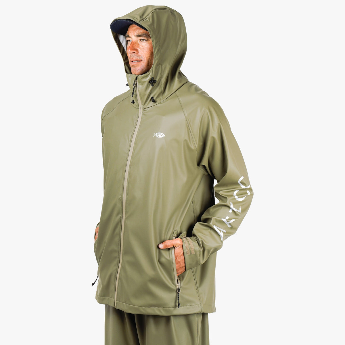 Mens AFTCO Seafarer Fishing Rain Jacket