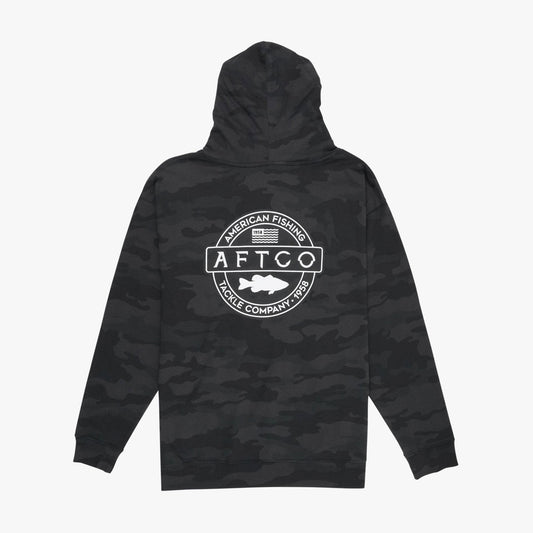 Mens AFTCO Bass Patch Pullover Hoodie
