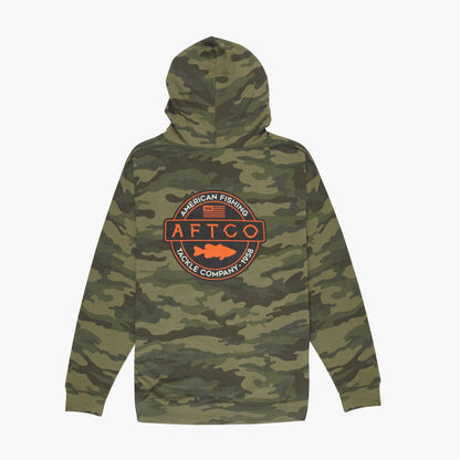 Mens AFTCO Bass Patch Pullover Hoodie