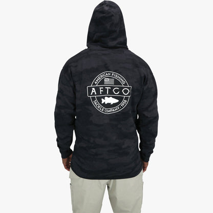 Mens AFTCO Bass Patch Pullover Hoodie