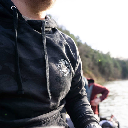 Mens AFTCO Bass Patch Pullover Hoodie