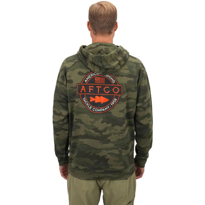 Mens AFTCO Bass Patch Pullover Hoodie