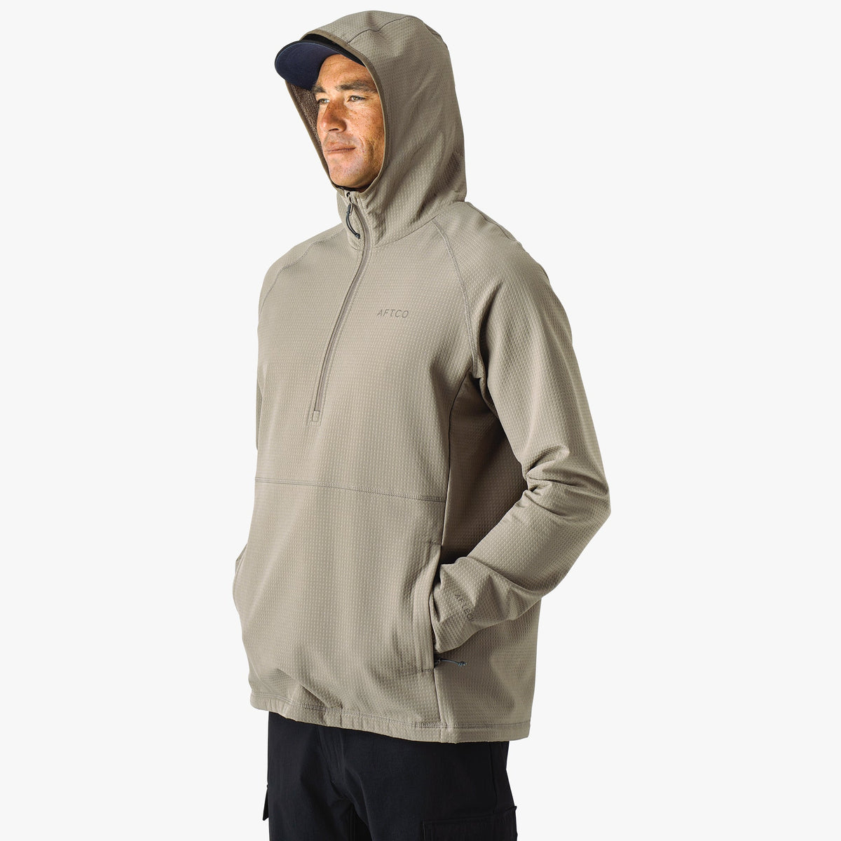 Mens AFTCO Coronado 1/4 Zip Fishing Pullover Hoodie