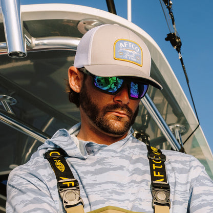 Mens AFTCO Trilogy Fishing Trucker Hat