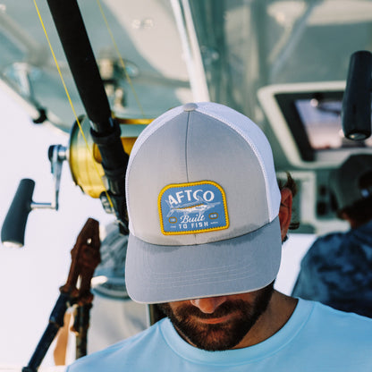 Mens AFTCO Trilogy Fishing Trucker Hat