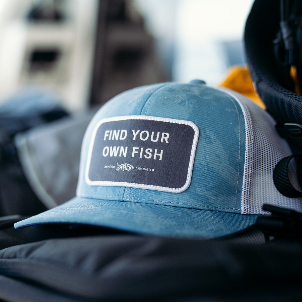 Mens AFTCO Find Your Own Fish Trucker Hat
