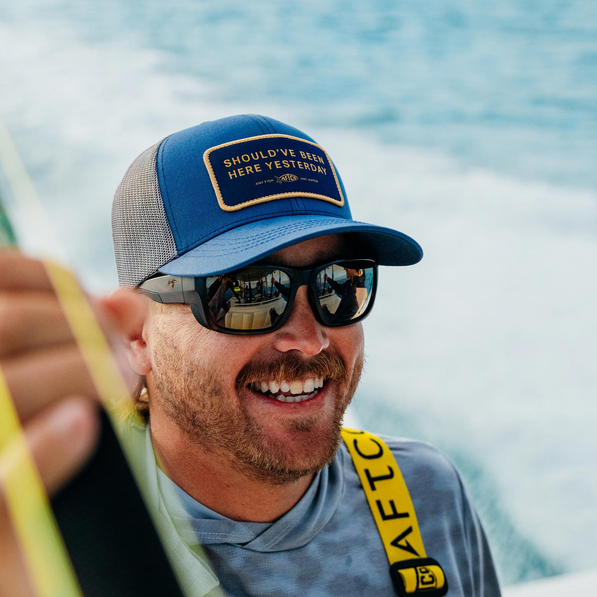 Mens AFTCO Should've Been Here Yesterday Fishing Trucker Hat
