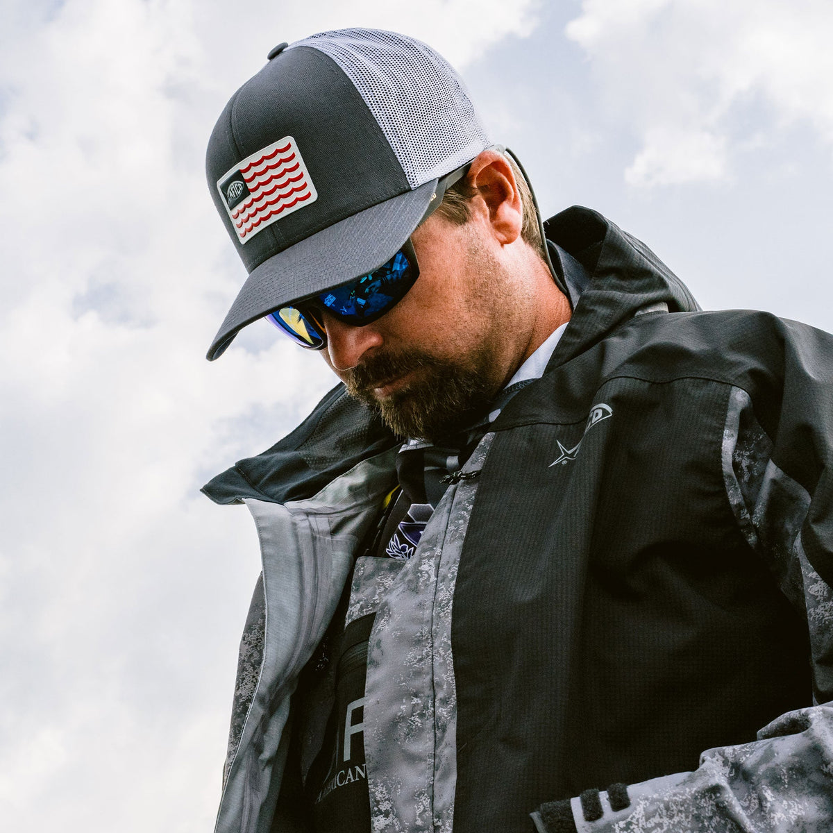 Mens AFTCO Canton American Fishing Trucker Hat