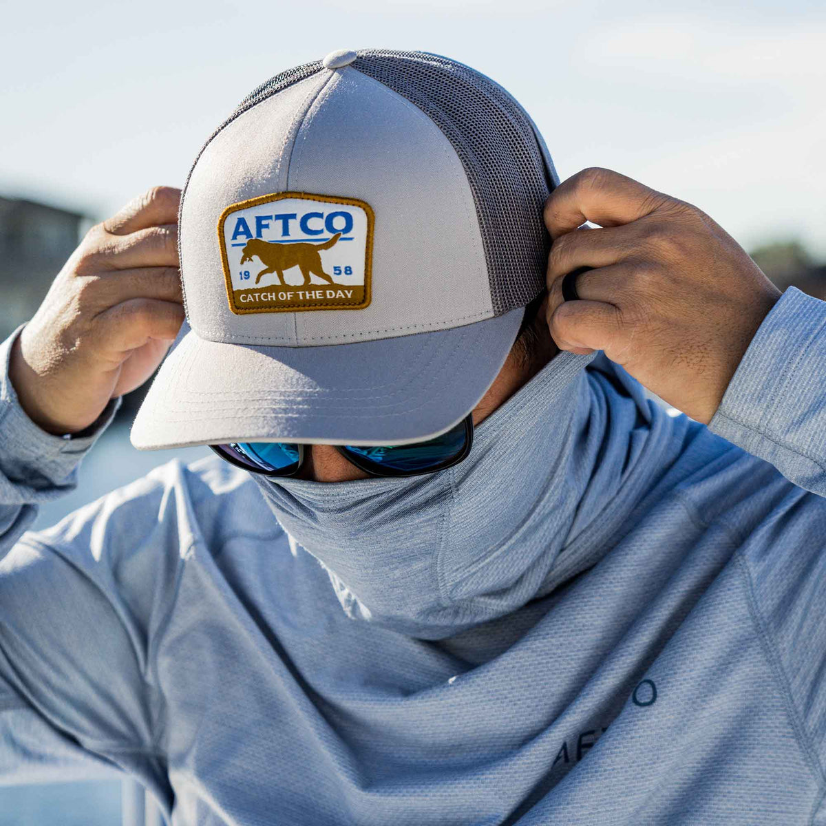 Mens AFTCO Fetch Fishing Trucker Hat