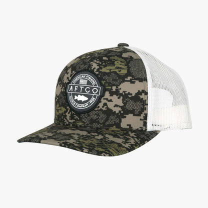 Mens AFTCO Bass Patch Trucker Hat