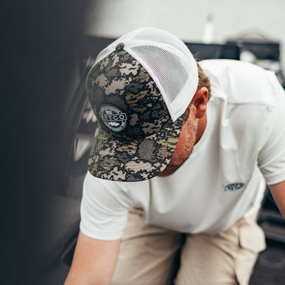 Mens AFTCO Bass Patch Trucker Hat