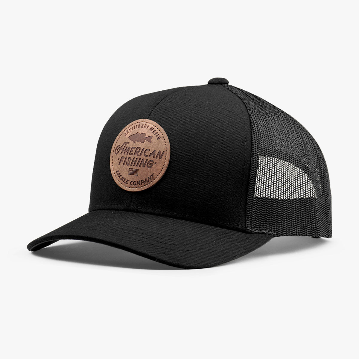 Mens AFTCO Lemonade Leather Trucker Hat