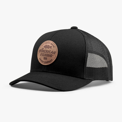 Mens AFTCO Lemonade Leather Trucker Hat